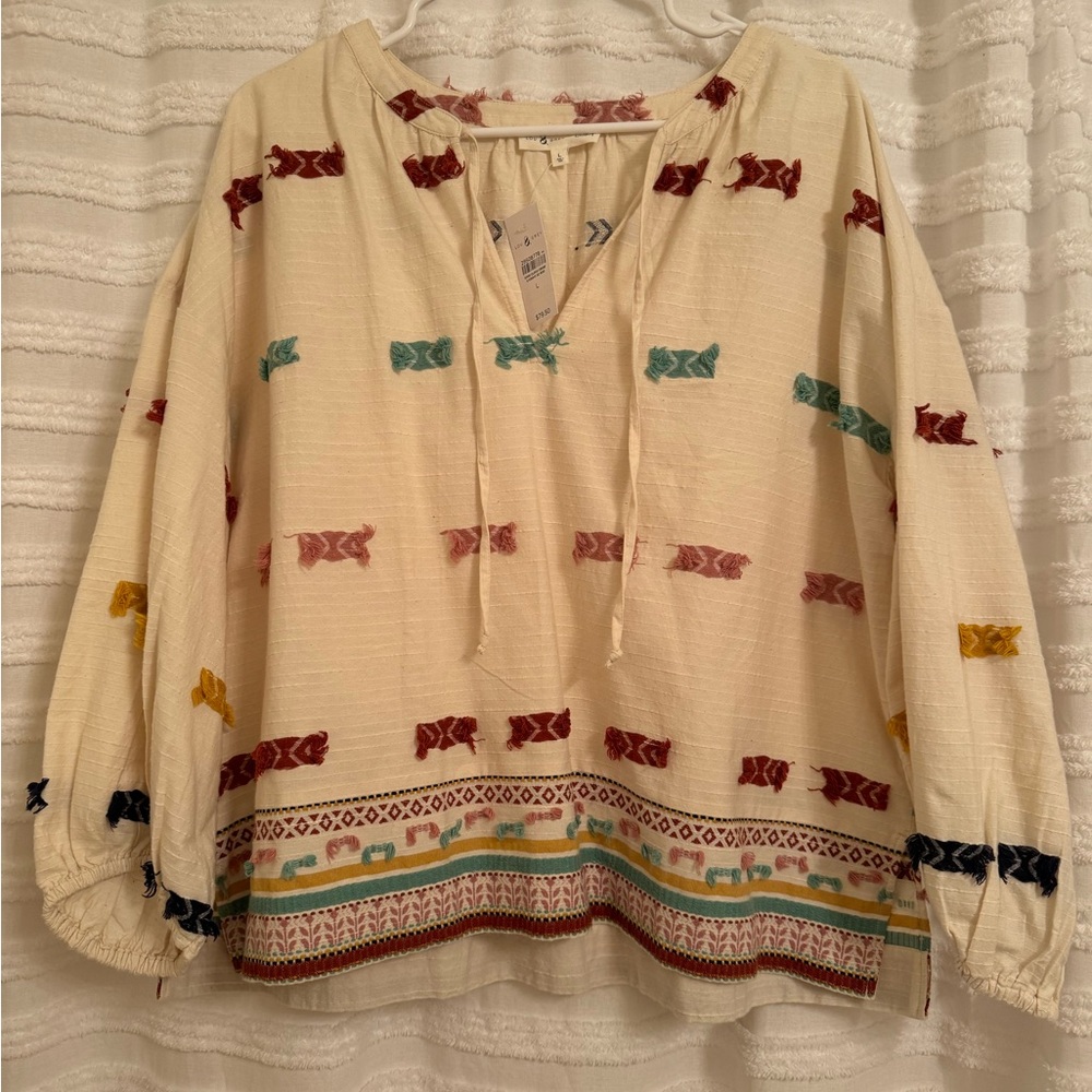 Lou & Grey by Loft  boho shirt  NWT